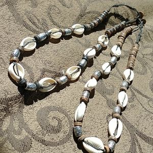 NWOT Pair of Cowrie Shell Chokers